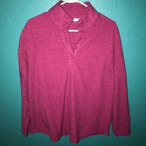 Quarter Button Pink Sweater 1x Riders By Lee